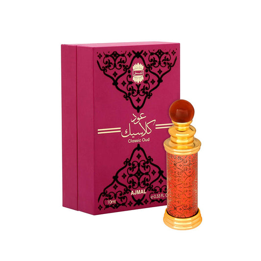 Ajmal Classic Oud Concentrated Woody Perfume Free From Alcohol (10 ml)for Unisex