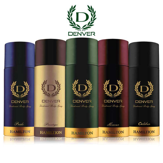 Denver Hamilton Super Strong Pack of 5 Deodorant Spray For Men