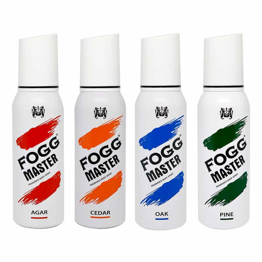 Shop Fogg Master Agar Cedar Oak Pine Pack of 4 Deodorant Sprays For Men
