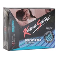 Kamasutra Ribbed Condoms : 12 Pieces