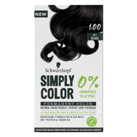 Schwarzkopf Simply Hair Color 1.00 Jet Black Kit : 142.5 ml