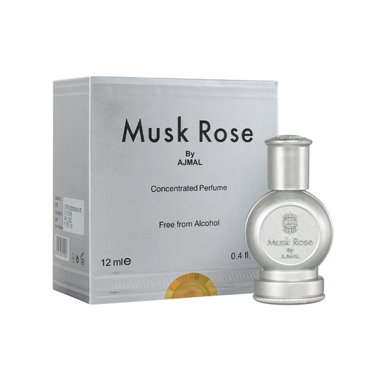 Ajmal Musk Rose Concentrated Floral Perfume Free From Alcohol For Unisex (12 ml)