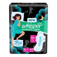 Whisper Bindazzz Nights XL+ : 40 U