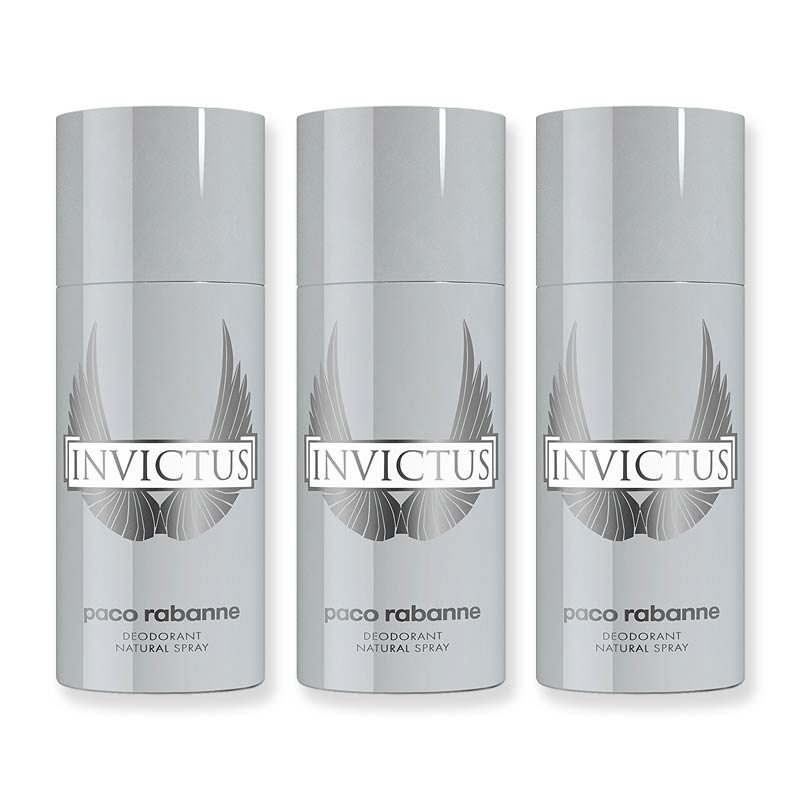 Shop Paco Rabanne Invictus Pack of 3 Premium No Gas Deodorants For Men