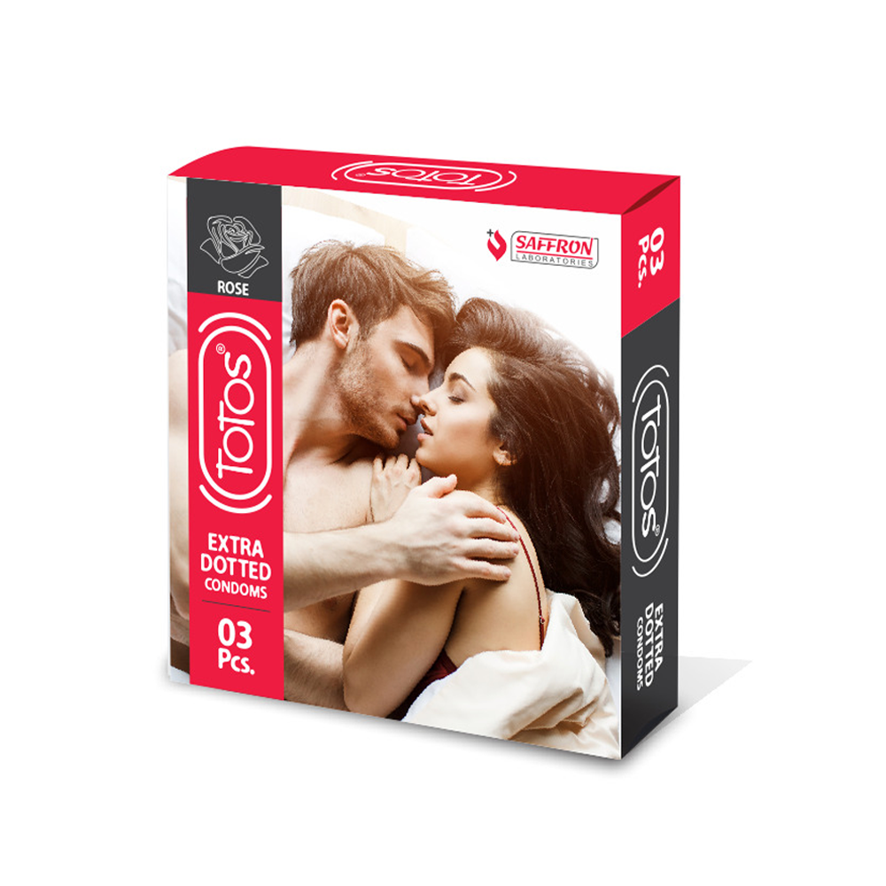 Shop TOTOS Extra Dotted Rose Flavoured Condom 3s