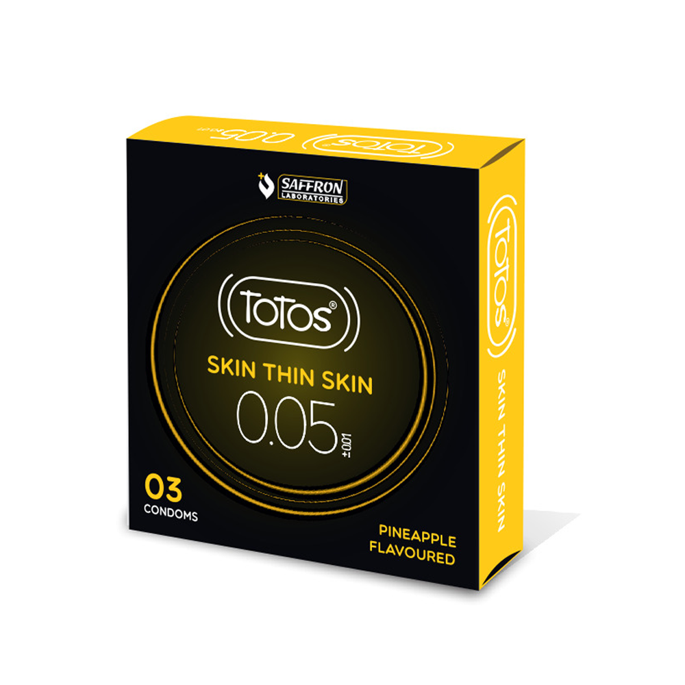 Shop TOTOS Skin Thin Skin 0.05 Pineapple Flavoured Condom 3s