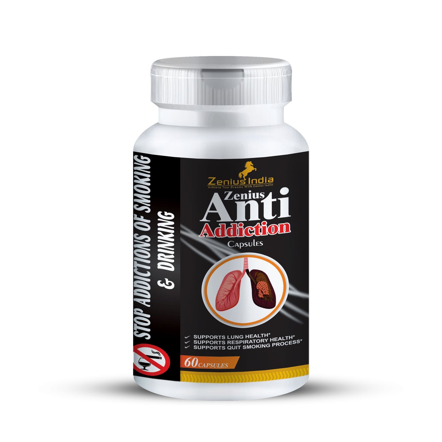 Zenius Anti Addiction Capsule for alcohol remove capsule, anti alcohol addiction medicine (60 Capsules)