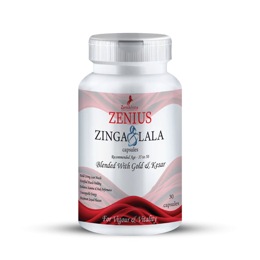 Zenius Zinga Lala Capsules (35-50 AGE) for Improve Sexual Function & Testosterone Levels 30 Capsules