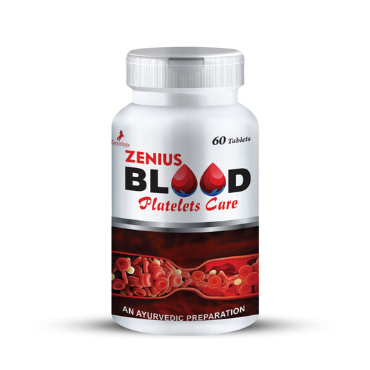 Zenius Blood Platelets Care Tablet for Low Blood Platelet Medicine, Blood Flow Medicine (60 Tablets)